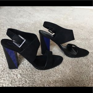 Calvin Klein black suede high heels